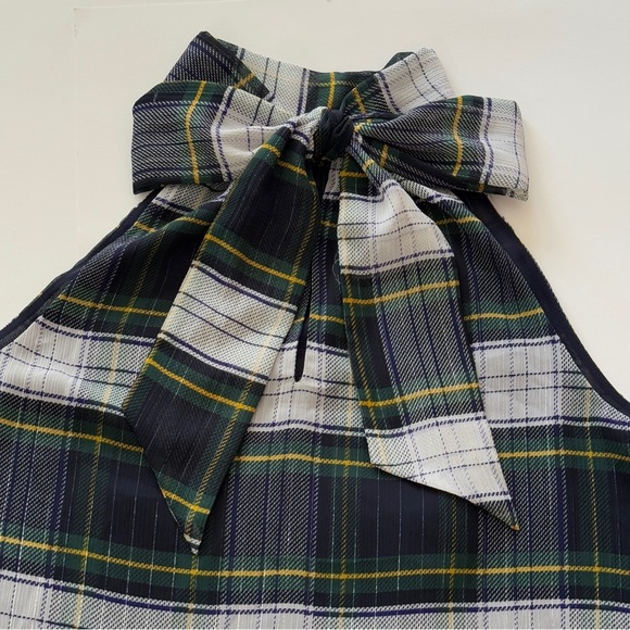 J. Crew Plaid Blouse - Black, Green, White - Picture 5 of 8